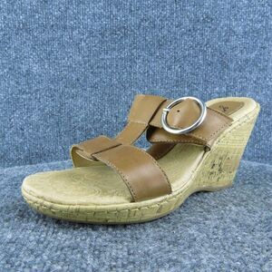 GNW Sydney Women Slide Sandal‎ Shoes Brown Leather Size 7 Medium